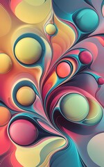 Leinwandbilder - Round shapes and lines with fluid gradients abstract background vector illustration for wallpaper banner background leaflet catalog cover flyer