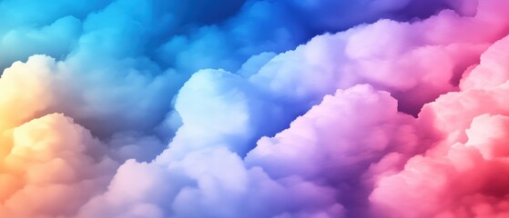 Poster - Vibrant colorful clouds background with varying shades of blue and orange during sunset or sunrise