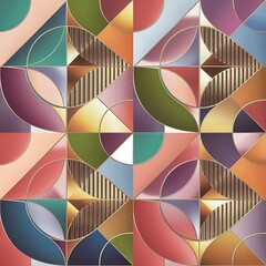 Leinwandbilder - Abstract geometric elegant modern pattern colorful background vector