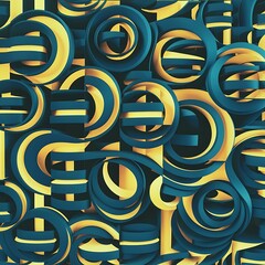 Leinwandbilder - Rings and circles geometric abstract background for wallpaper banner backdrop