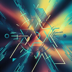 Leinwandbilder - Bright blurred gradient wallpaper with abstract geometric shapes trendy abstract background creative design for posters banners flyers presentation covers web etc vector eps10