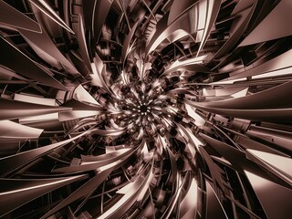 Poster - Geometric background adorned with dynamic arrows and sleek lines forming intricate web of movement and energy captivating the eye with its mesmerizing patterns