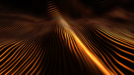Poster - Dynamic gold light waves background for luxurious design and decoration