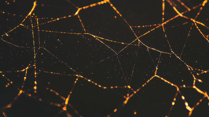 Poster - Elegant golden spiderweb background for luxury design and decorative themes