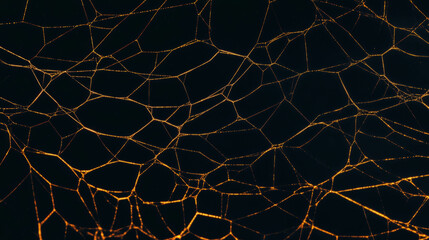 Poster - Abstract golden spiderweb background for creative design and decoration
