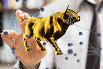 Poster - stock market graph business digital