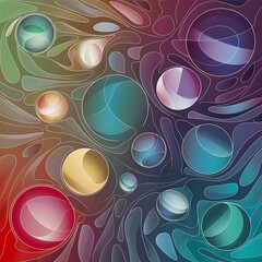 Leinwandbilder - Round shapes and lines with fluid gradients abstract background vector illustration for wallpaper banner background leaflet catalog cover flyer