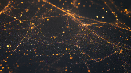 Poster - Elegant golden spiderweb background with fine glitter detailing for luxurious designs