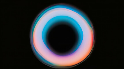 Poster - Vibrant gradient circle on black background for creative design