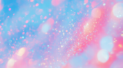 Poster - Abstract gradient background with holographic bokeh for creative design and decoration projects