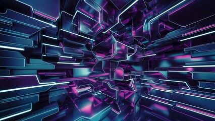 Poster - Abstract wallpaper with 3d dynamic shape background with motion forms futuristic trendy backdrop modern layout science glow graphic vector