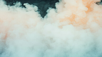 Poster - Mysterious grey smoke and white fog background for creative design