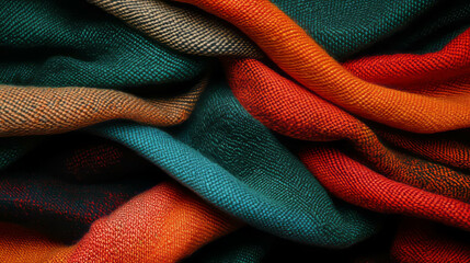 Poster - Handwoven fabric background with natural dyes for textile design and art projects