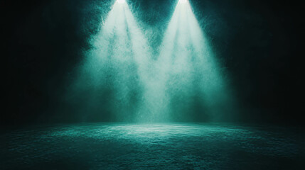 Poster - Mysterious stage with hidden white light and atmospheric ambience