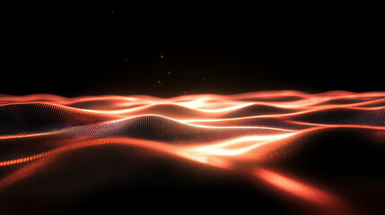 Poster - High contrast abstract light waves - artistic background for design projects