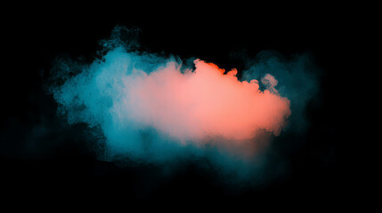 Poster - Abstract high contrast light and smoke background with vibrant colors