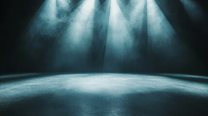 Poster - Dramatic high contrast spotlight background for theater and performance design