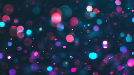 Poster - Vibrant holographic bubbles creating abstract colorful light patterns