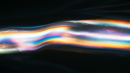 Poster - Vibrant holographic foil texture with rainbow colors for creative design
