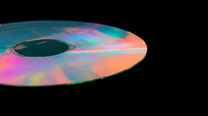 Poster - Vibrant holographic vinyl texture with rainbow reflection - modern design concept