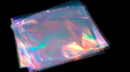 Aufkleber - Vibrant holographic vinyl texture with rainbow highlights for modern design