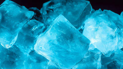 Poster - Cold and crisp ice blue light background for winter design and decoration