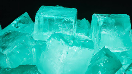 Poster - Icy mint background with bright winter chill for cool designs