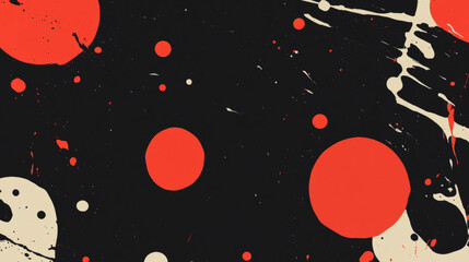 Poster - Vibrant abstract ink splatters and bold patterns for artistic design