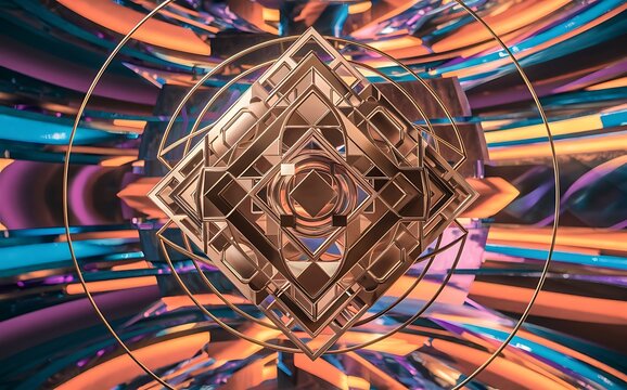 Abstract background of geometric shape 3d background design 3d rendering