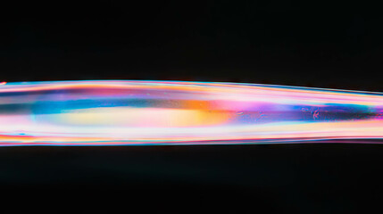 Poster - Iridescent bokeh with vibrant rainbow effect for festive and creative design