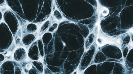 Poster - Complex spiderweb patterns in dark background for halloween design and nature concepts