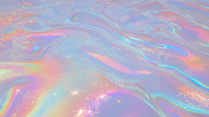 Aufkleber - Iridescent resin background with embedded objects for artistic design projects