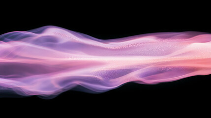 Aufkleber - Lavender smoke wisp on black background for calm and tranquil atmosphere design