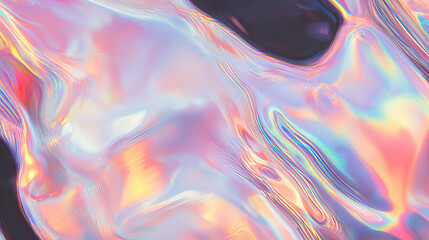 Poster - Vibrant liquid rainbow light background for digital design and creative projects