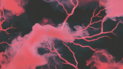 Poster - Maroon smoke and lightning abstract background for creative designs