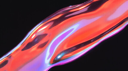 Poster - Vibrant metallic lipstick and liquid metal texture for creative design