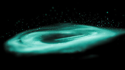 Poster - Mint light swirling vortex background for abstract design