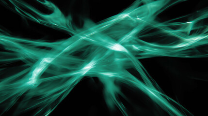 Poster - Abstract mint light pattern with ethereal geometric flow for creative design