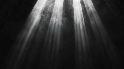 Poster - Monochrome light rays with subtle halation background for design projects