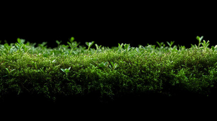 Poster - Lush green moss texture background for nature and design projects