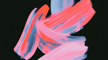 Aufkleber - Vibrant abstract brushstrokes on dark background