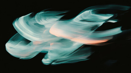 Poster - Dynamic abstract brushstrokes on dark background for creative design and artistic expression