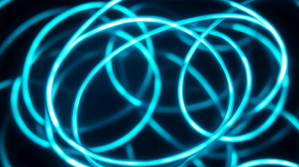 Aufkleber - Abstract neon blue light trails background for modern design concepts