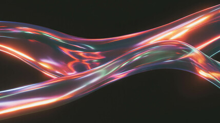 Poster - Vibrant neon bubble background with sharp highlights