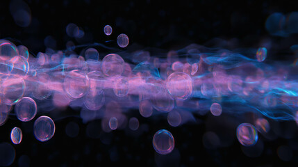 Poster - Vibrant neon bubbles with subtle animation effect