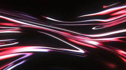 Poster - Abstract neon light with dark reflections for digital art or wallpaper