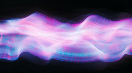 Poster - Abstract neon light wave background with subtle glow effect