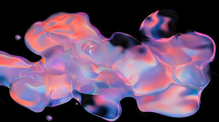 Aufkleber - Iridescent oil drops on water creating abstract background design