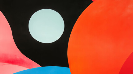 Poster - Abstract geometric background with overlapping colorful shapes for modern design