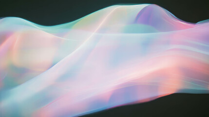Aufkleber - Pastel rainbow light waves creating soft dreamy atmosphere